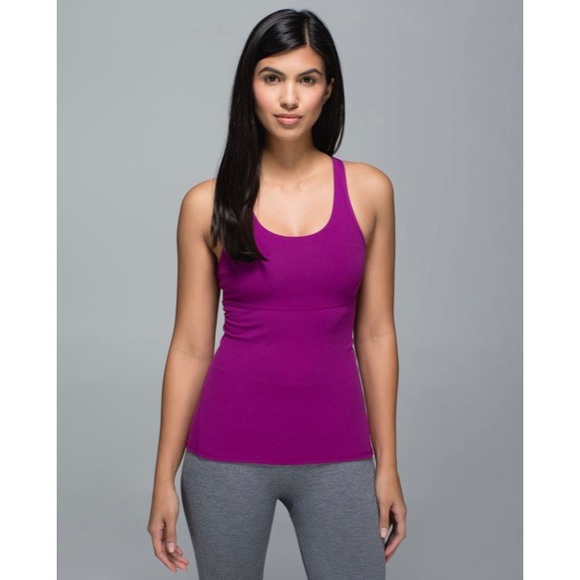 lululemon athletica Tops - Lululemon Crossback Tank in Regal Plum and Black